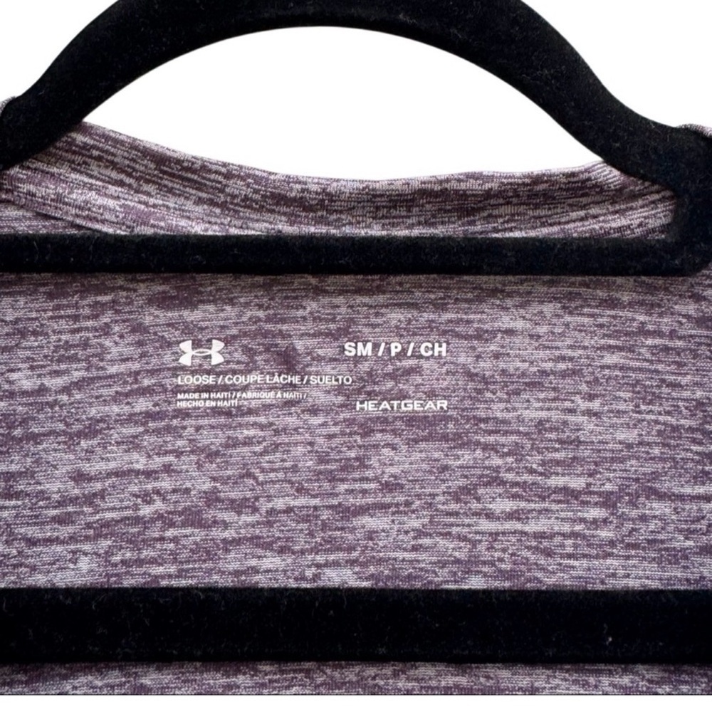 Under Armour Heathered Purple Twisted Tech V-Neck Tee - Picture 4 of 5